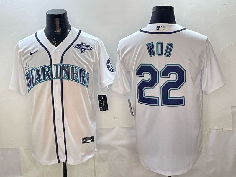 Men Seattle Mariners #22 Woo White Game 2026 Nike MLB Jersey style 004->seattle mariners->MLB Jersey